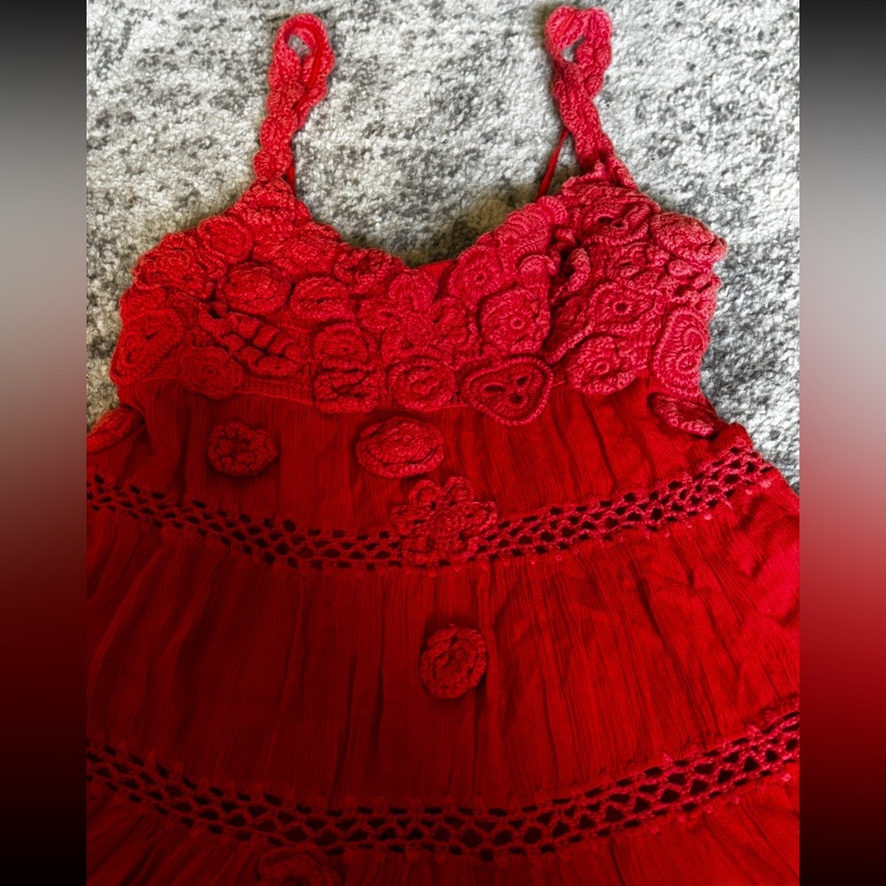 Free People Bali Sweet Dahlia Dress in Orange Size: Small - Picture 7 of 7